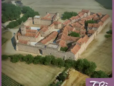 WALLED MEDIEVAL TOWN 3D model
