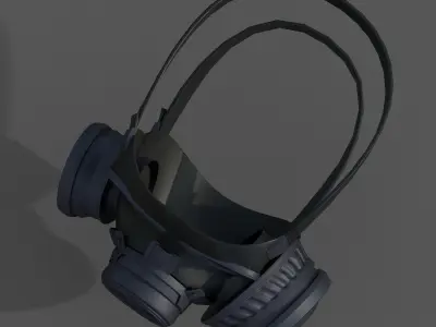 gas mask helmet scifi  Low-poly 3D model