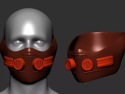 helmet high poly sculpt 3d printable  3D model 135
