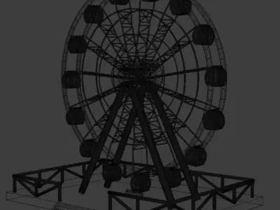Ferris Wheel in the Dark 3D model