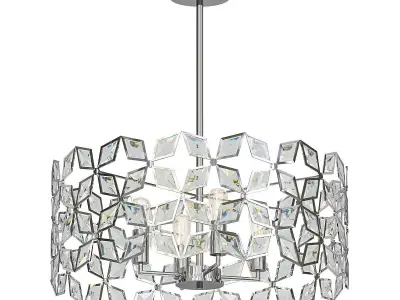 GALANTA chandelier with crystals and chrome finish 3D model