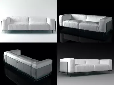 Crystal twoseater sofa 3D model