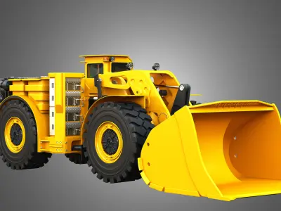 WX18H Underground Mining Hybrid Loader 3D model