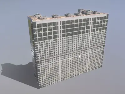 MSK Building 23 east Low-poly 3D model