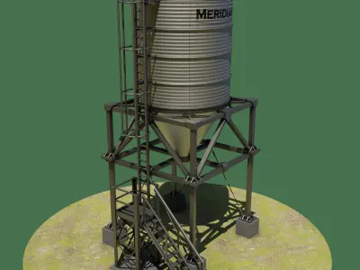 Grain Storage Silo 3D model