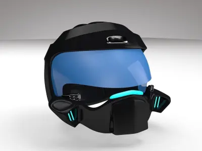 SiFi Military Helmet 3d Modeling 3D model