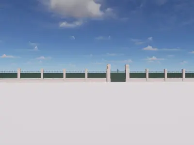 22 Styles of Iron Wall Fences Vietnam French House Villa 3D model
