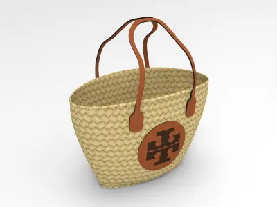 Tory Burch Ella Basket Tote Bag Low-poly 3D model