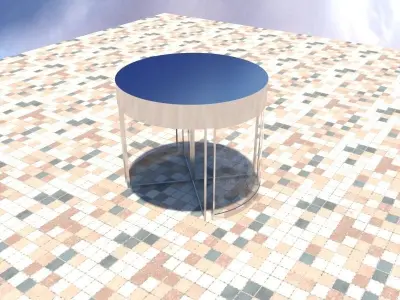 basic revolving door Low-poly 3D model