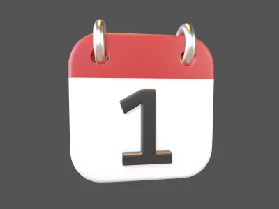 Calendar Icon Pack Vol 1 3D model