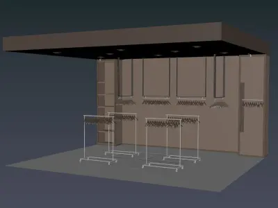Clothing shop store 3D model
