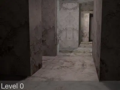 Sci-FI Labyrinth Low-poly 3D model