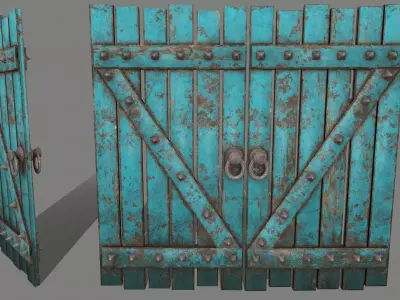 Medieval Door  Low-poly 3D model