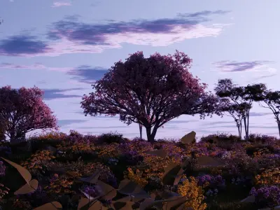 Flower field 3D model