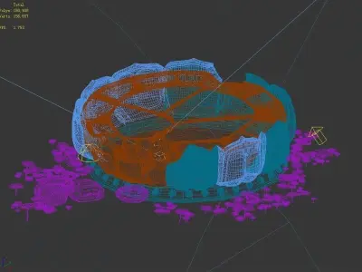 Kasyapa Buddha - Lotus Block 01 3D model