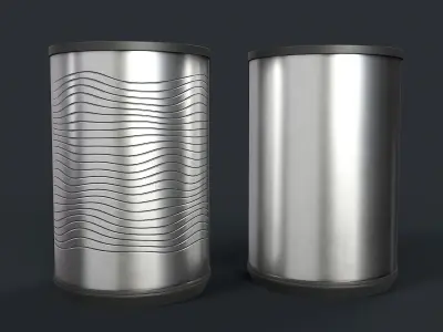 Street Trash Can 25 PBR Game Ready Low-poly 3D model