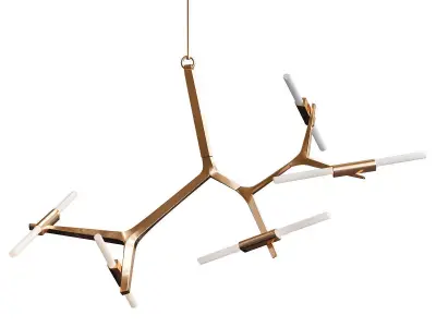 Agnes chandelier 10 lights copper von Roll Hill 3D model