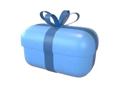 Giftbox v2 004 Low-poly 3D model