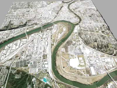 Cityscape Kansas City United States 3D model