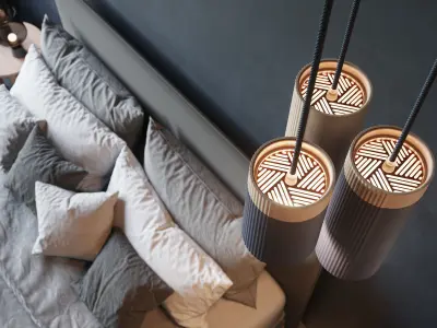 Cozy Bedroom interior scene 3D model