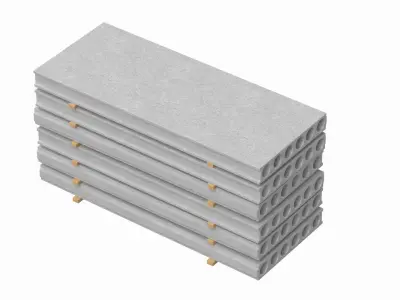 Stacked Concrete Slabs  3D model
