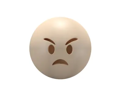 Angry Face V1 Pack Vol 1 Low-poly 3D model