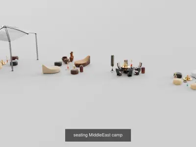 Ultimate souk semi scfi market 3D Model Pack