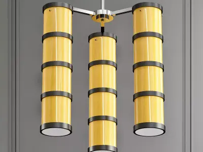 MURENE three cylinders hanging from ceiling 3D model