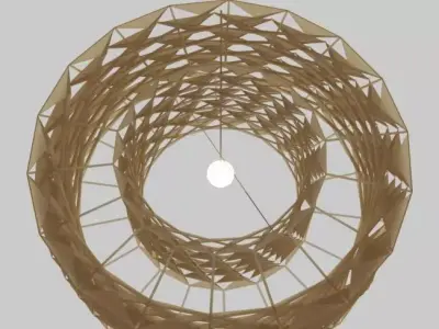 Parametric Origami Lamp 3D model