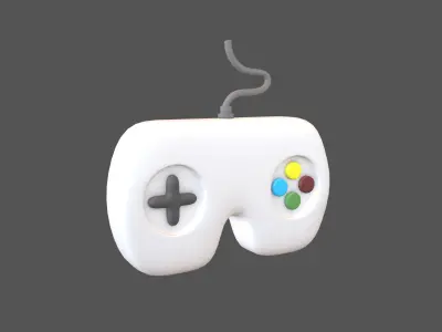 Game Controller Icon V1 001 Low-poly 3D model