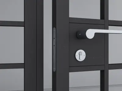 Aluminium door 72 3D model