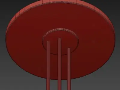 Simone three pendant lights hanging from ceiling 3D model