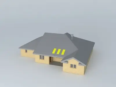 House with future apartment Free 3D model