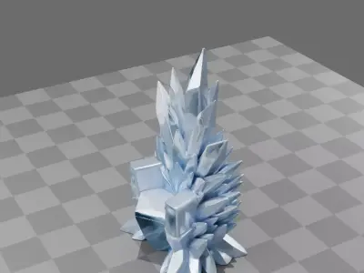 Fantasy Ice Crystal Throne 3D model