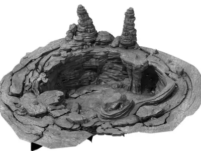 Space Meteor - Great Earth Pit 01 3D model