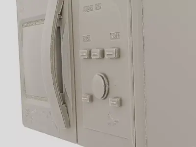 Kitchen Microwave Oven for 3D print Low-poly 3D model