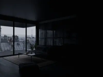 Glass Bedroom Scene for Cinema 4D  Corona Renderer and LightMix 3D model