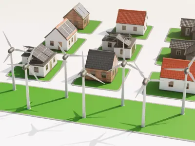 -Sustainable Village- 3D model