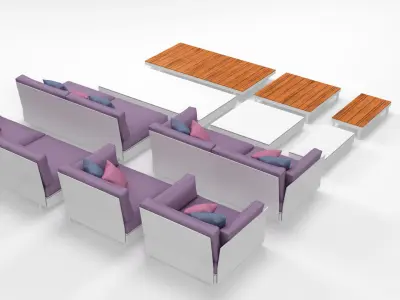 Viteo Pure Garden Furniture Set 3D model