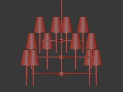 Ventana Three Tier Chandelier 3D model