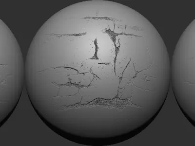 Crack VDM Brushes and Alpha Vol 5 Low-poly 3D model