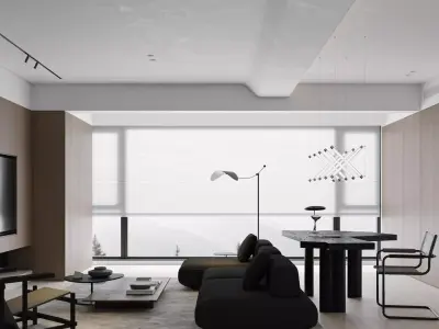 Case 1 Flat-floor restaurant 3D 3D model