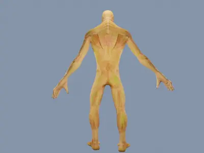 Zombie alien Low-poly 3D model