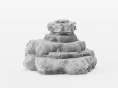 10 Sharp Rock - Stone - Boulder Collection Low-poly 3D model