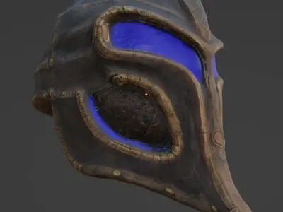 Sci-fi Helmet 3D model 8