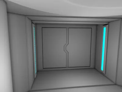 Sci Fi Room 3D model 7