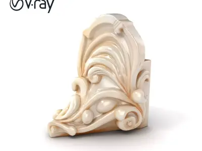 Art Nouveau Decorative Moldings model pack Low-poly 3D model