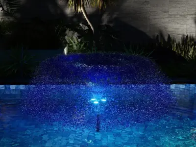 BRIGHT trumpet aerator lumion fountain Low-poly 3D model