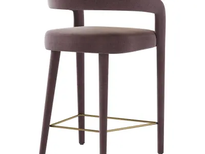 LISETTE WHITE COUNTER STOOL 3D model