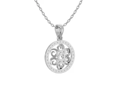 Light Minimalist Diamond Pendant Necklace 3D print model